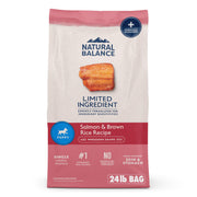 Natural Balance vue avant du sac montrant le label et bénéfice nutritionnel