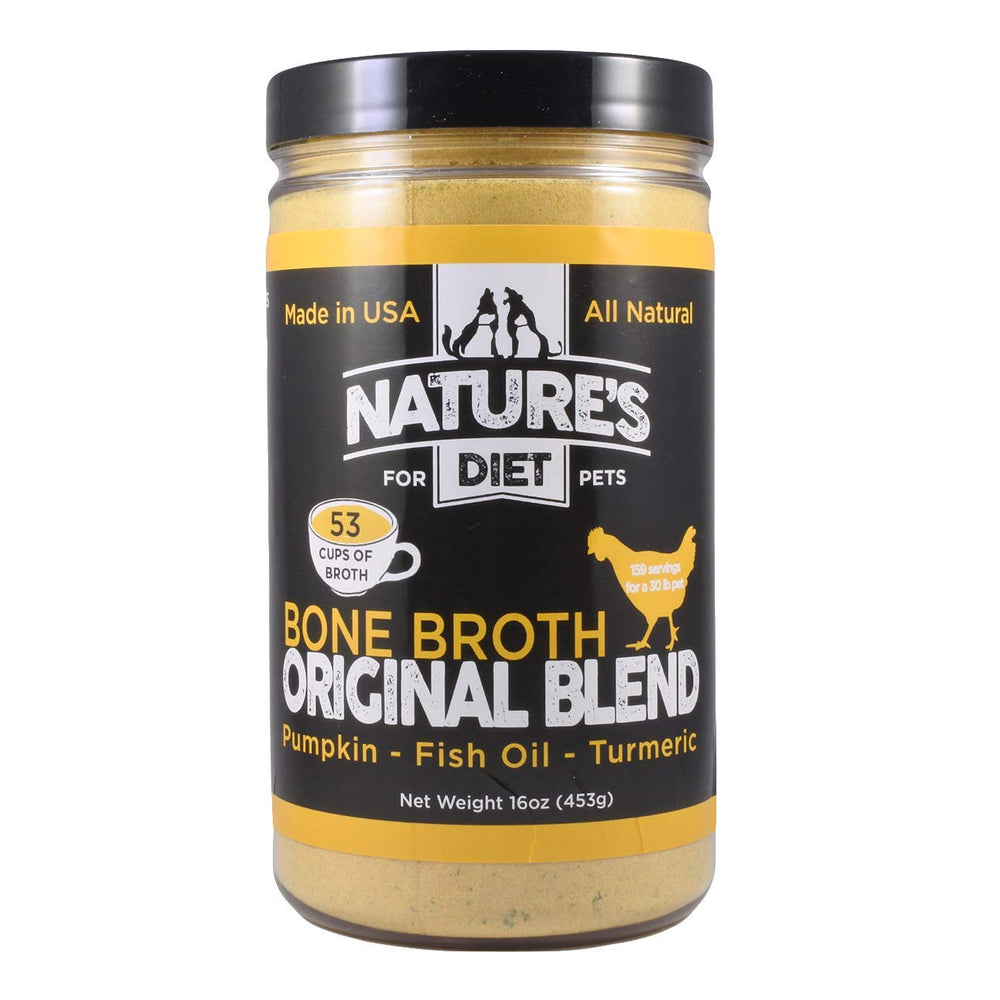 Nature's Diet pot de poudre de bouillon d'os au poulet améliorant l'appétence