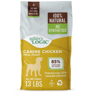 NATURE'S LOGIC emballage avant montrant la recette Chicken Meal et bénéfice nutritionnel