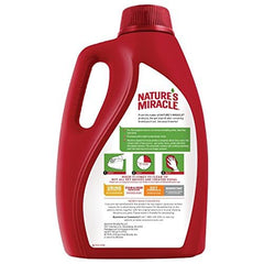 Nature's Miracle étiquette en détail illustrant ingrédients et consignes pour sécurité