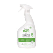 Nature's Miracle flacon 32 oz montrant étiquette complète et bénéfice nettoyage efficace