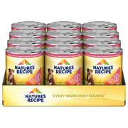 Nature's Recipe conserve avant montrant étiquette claire et bénéfice nutritif