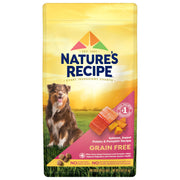 Nature's Recipe emballage avant montrant la recette au saumon et le format 4 lb bénéfique