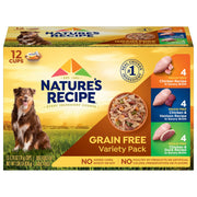 Nature's Recipe pack 12 coupelles face montrant diversité et praticité