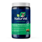 NaturVet boîte face montrant 240 friandises pour digestion pratique