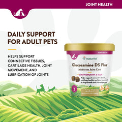 NaturVet bol contenant pastilles illustrant portion quotidienne pratique