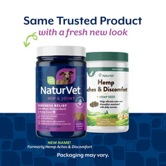 NaturVet emballage arrière avec dosage et informations utiles