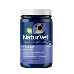 NaturVet emballage avant montrant formulation poudre et bénéfice soutien intestinal