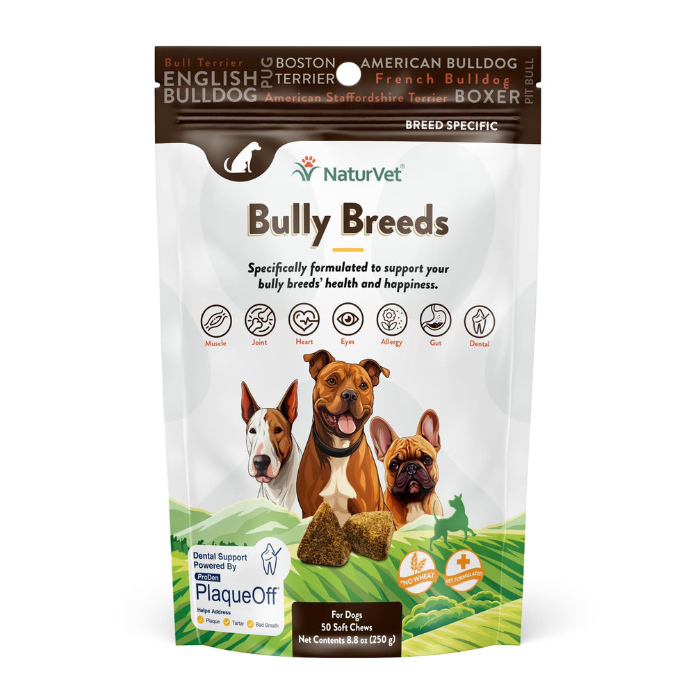 NaturVet emballage avant de Breed Specific Multivitamin pour identification rapide
