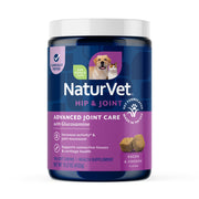 NaturVet pot ArthriSoothe-GOLD face montrant format 180 masticables bénéfice confort