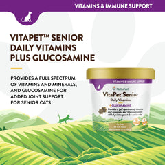 NaturVet texture douce du comprimé VitaPet Senior facilitant la mastication