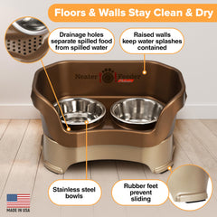 Neater Pet Brands détail du système de drainage interne pour contenir l'eau