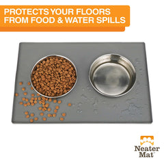 Neater Pet Brands gros plan texture silicone montrant surface facile à nettoyer