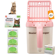 Neater Pet Brands pelle avant boîte montrant conception et gain de place
