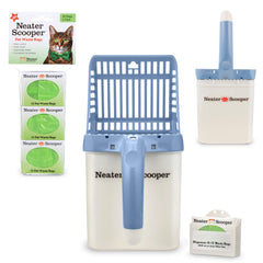 Neater Pet Brands vue de face du bac et de la pelle pour sol propre