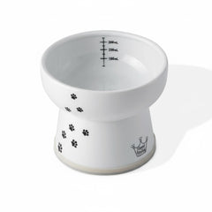 NECOICHI gamelle surélevée face montrant design blanc et stabilité