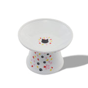 猫壱 Necoichi vue avant du bol Sakura montrant son large plateau confortable
