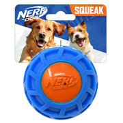 Nerf Dog balle EXO face avant bleu/orange montrant visibilité pour repérage rapide