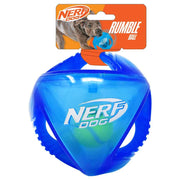 Nerf Dog vue avant du produit montrant la balle et bénéfice d'engagement