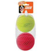 Nerf Dog face avant de la balle montrant la forme et le sifflet attractif
