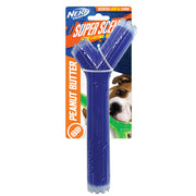 Nerf Dog vue avant du bâton clear/blue montrant robustesse et design