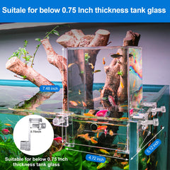 NestBasics zoom matériau PC transparent offrant visibilité claire des poissons
