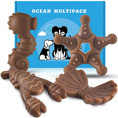 NEZIN pack face avant montrant quatre jouets océan, durable et ludique