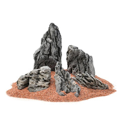 NIJIMORI vue frontale du lot de Seiryu stones, belle présentation décorative