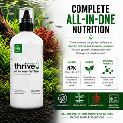 NilocG Thrive quelques gouttes sur feuille aquatique montrant absorption et nutrition