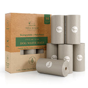 NINA WOOF emballage avant montrant 90 sacs, réduit l'empreinte plastique