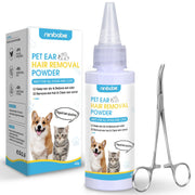 Ninibabie kit poudre et pince montrant l'ensemble pratique pour toilettage
