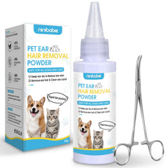 Ninibabie kit poudre et pince montrant l'ensemble pratique pour toilettage