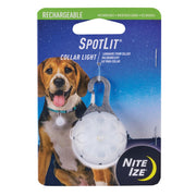 Nite Ize SpotLit avant profil montrant une lumière blanche visible