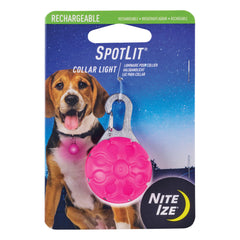 Nite Ize SpotLit face avant montrant la lumière et design compact pour visibilité