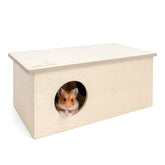 Niteangel face avant de la maisonnette en bouleau, refuge naturel pour hamster