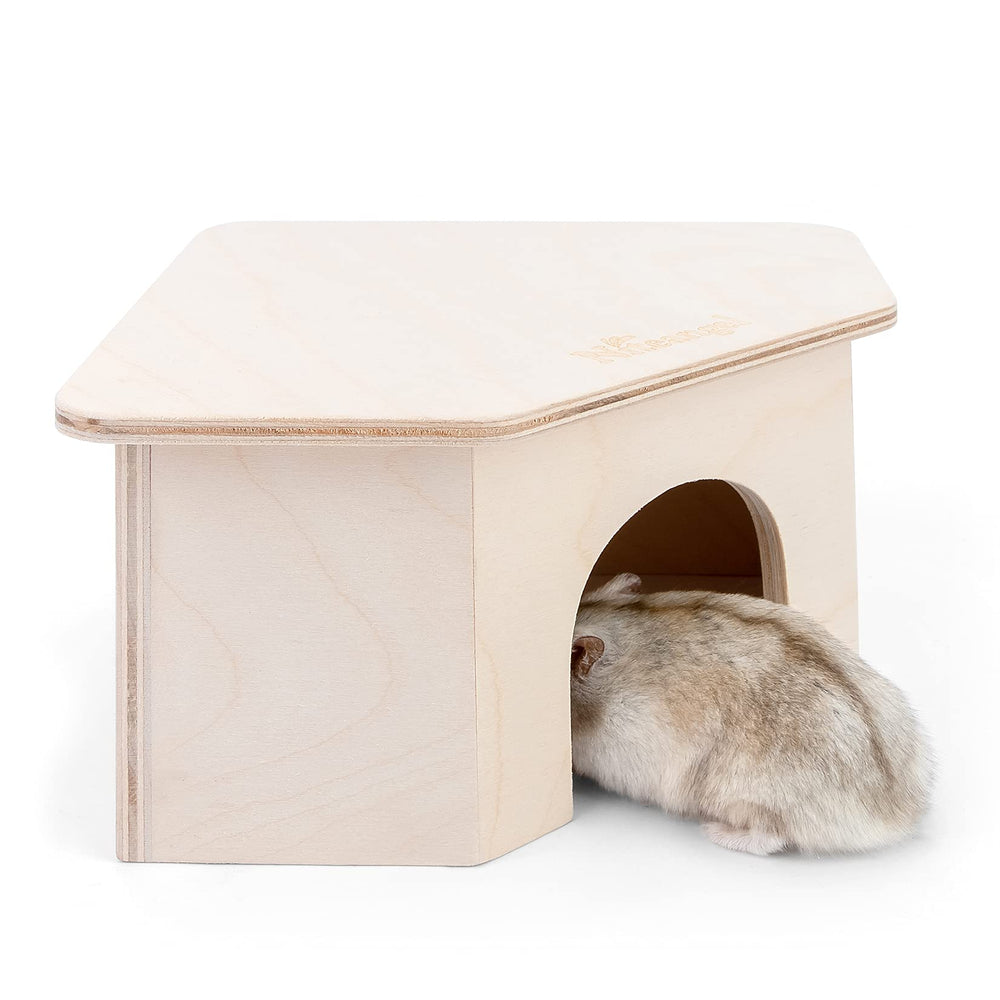 Niteangel face avant de la maisonnette en bouleau, refuge sûr pour hamsters