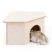 Niteangel face avant de la maisonnette en bouleau, refuge sûr pour hamsters