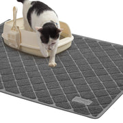 Niubya vue face avant du tapis protège sol et retient litière
