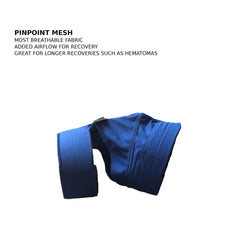 No Flap zoom sur le maillage pinpoint bleu, respirabilité élevée