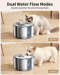 NPET détail du robinet en PP illustrant flux adapté au comportement de boisson du chat