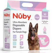 Nuby Pets emballage face montrant quantité et taille, facilite le choix