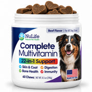 NuLife emballage avant montrant 60 chews et bénéfice nutritionnel