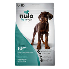 nulo emballage 6lb face montrant la recette dinde et patate douce