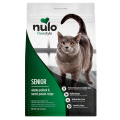 Nulo FreeStyle Senior sachet avant montrant la marque et bénéfice nutritionnel