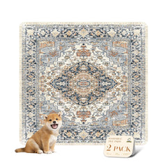 nunubaby coussinet beige/multi face avant protège sols avec style