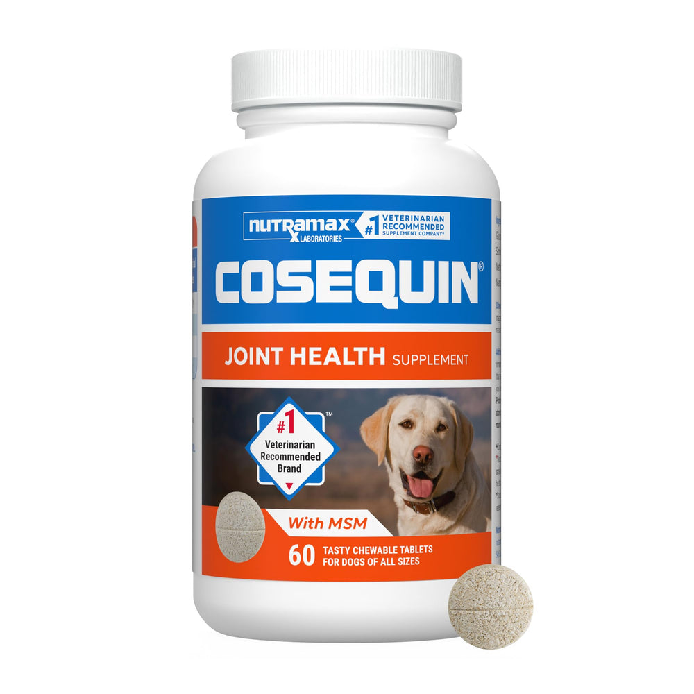 Nutramax Cosequin emballage avant montrant la marque et l’usage articulaire