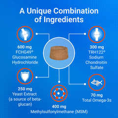 Nutramax Cosequin friandise en main pour comparaison de taille pratique