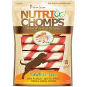Nutri Chomps emballage avant montrant 15 twists et bénéfice fraîcheur