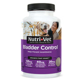 Nutri-Vet emballage avant montrant le produit et bénéfice contrôle vessie
