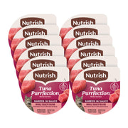 Nutrish emballage avant Tuna Purrfection présentant l’étiquette et bénéfice nutritionnel